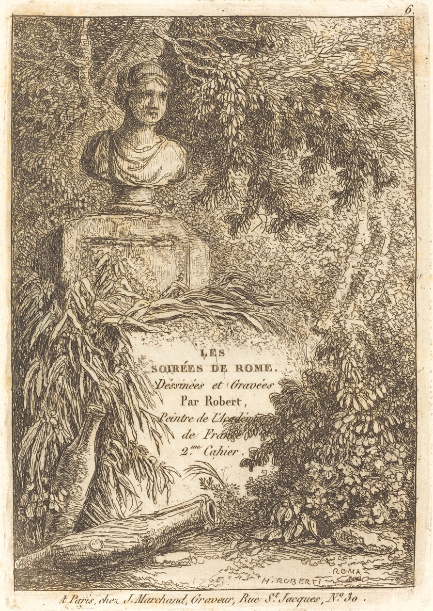 A portré mellszobor alkotó: Hubert Robert
