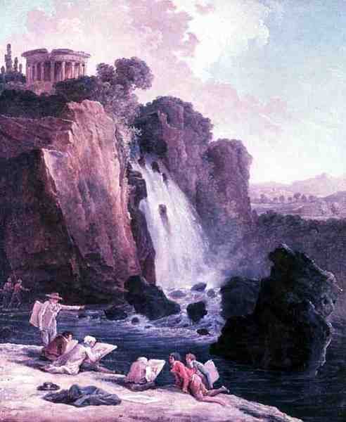 The Sketching Party (olaj, vászon) alkotó: Hubert Robert