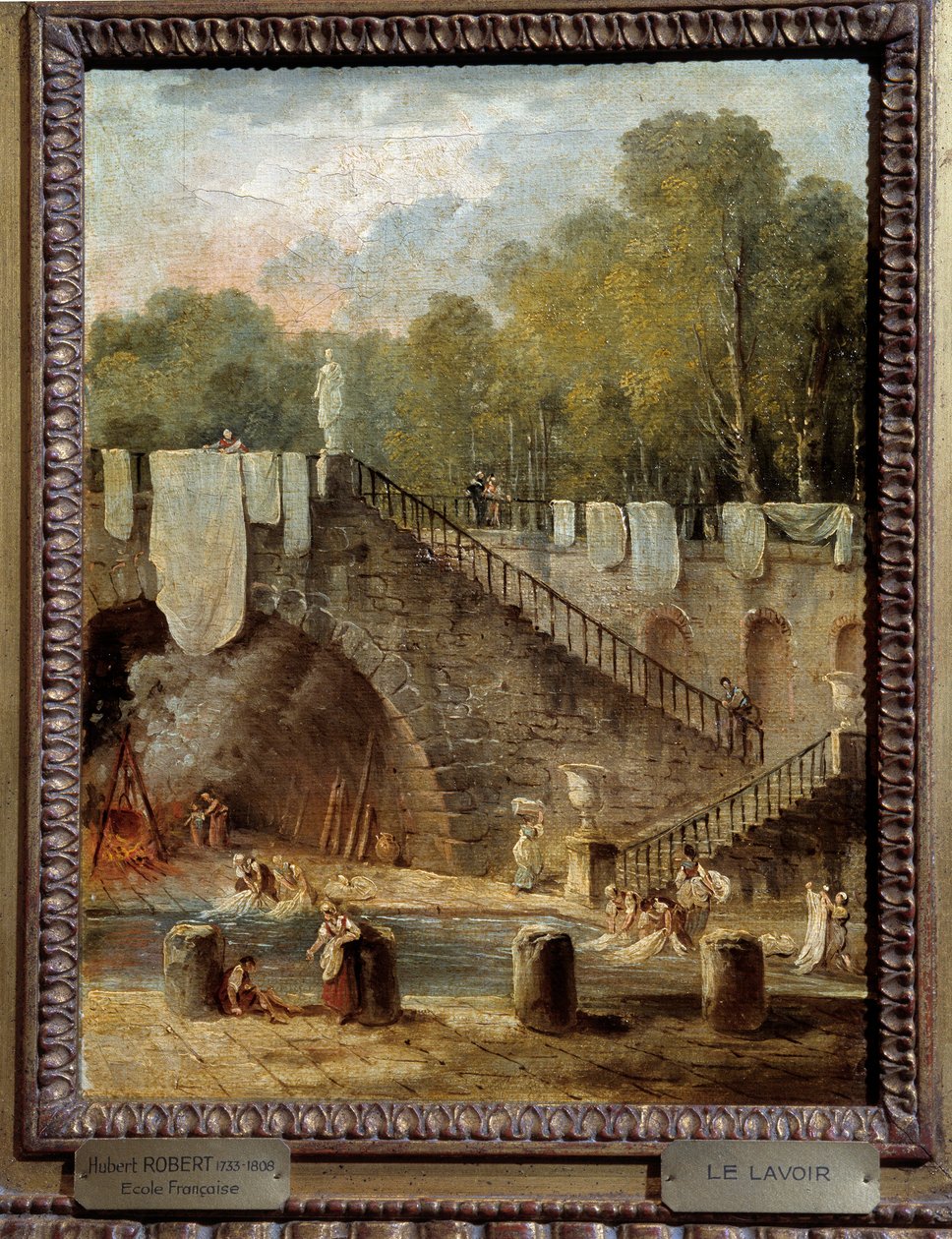 Hubert Robert (1733-1808) Orleans mosófestménye. alkotó: Hubert Robert