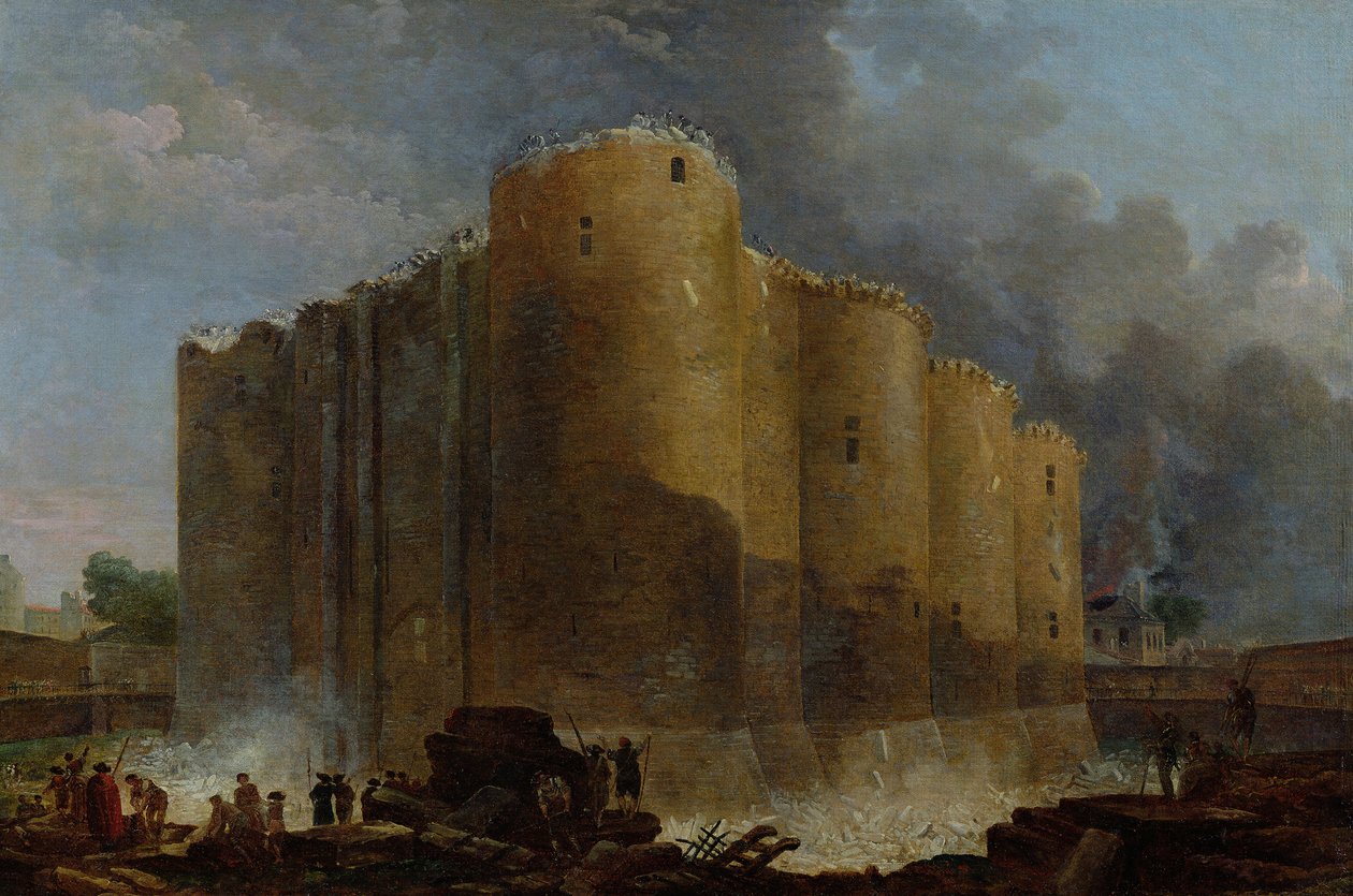 A Bastille lerombolása, 1789. július 14 alkotó: Hubert Robert