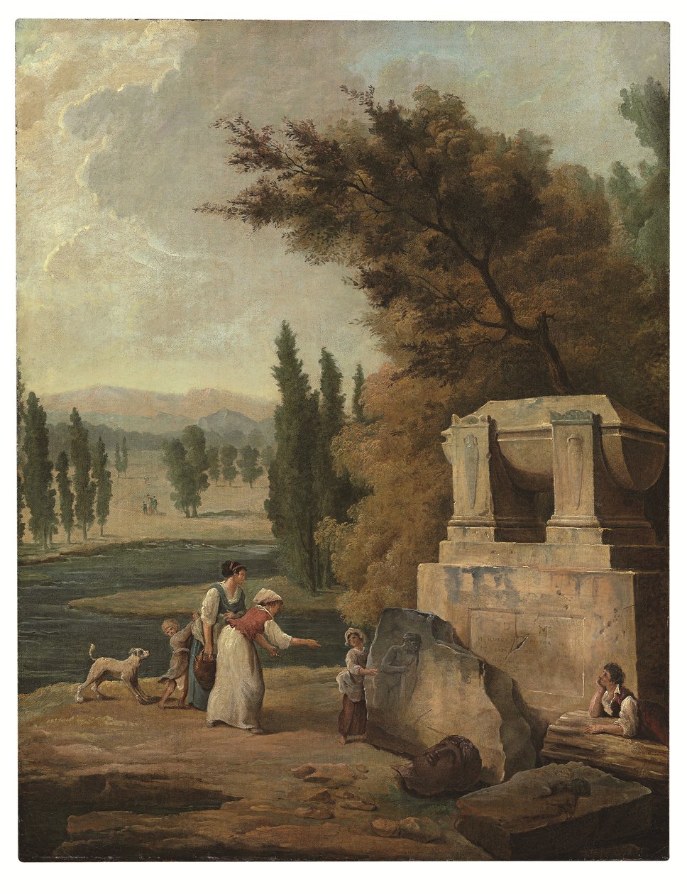 Az ermenonville-i park (olaj, vászon) alkotó: Hubert Robert