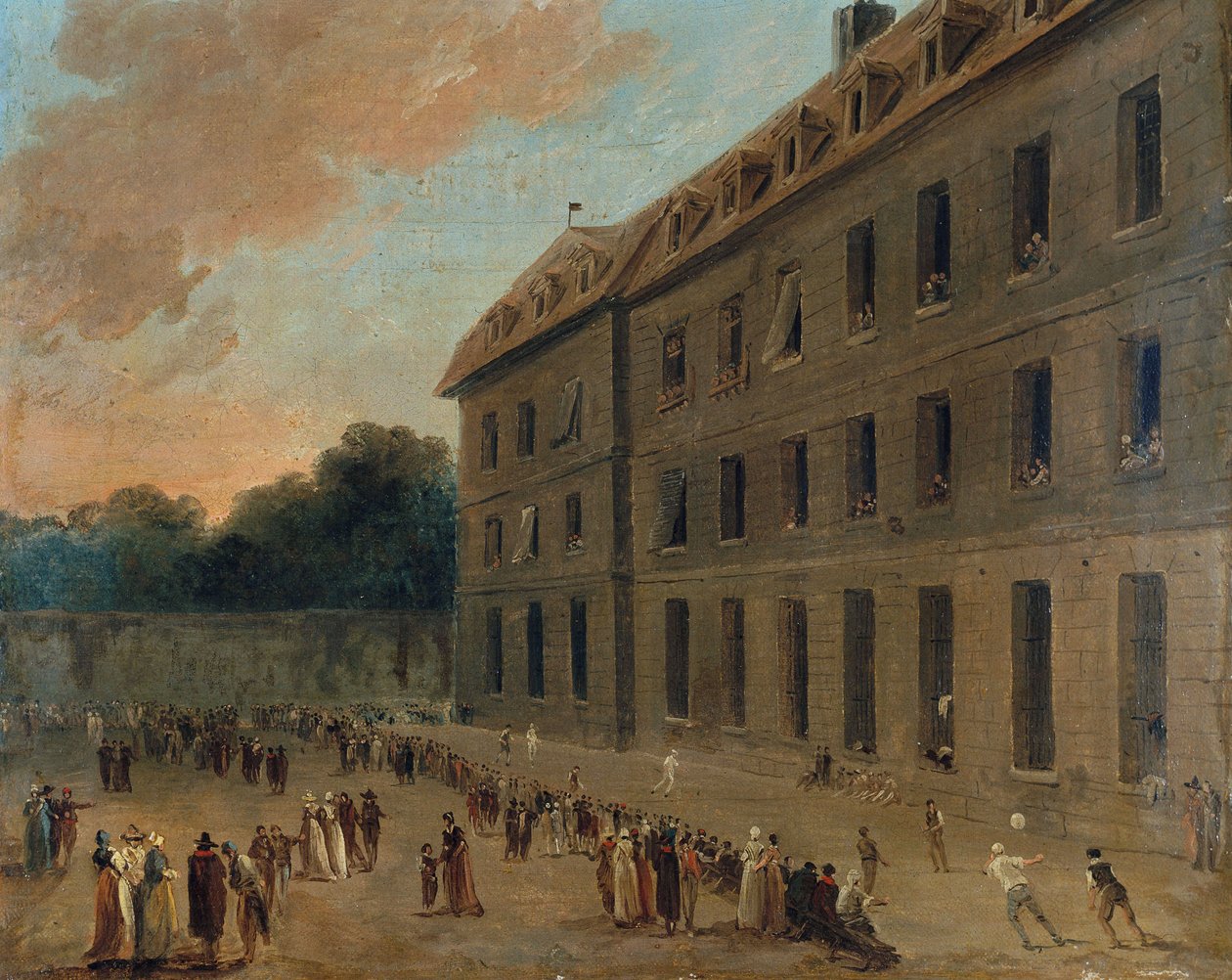 Saint-Lazare foglyai, 1794 körül. alkotó: Hubert Robert