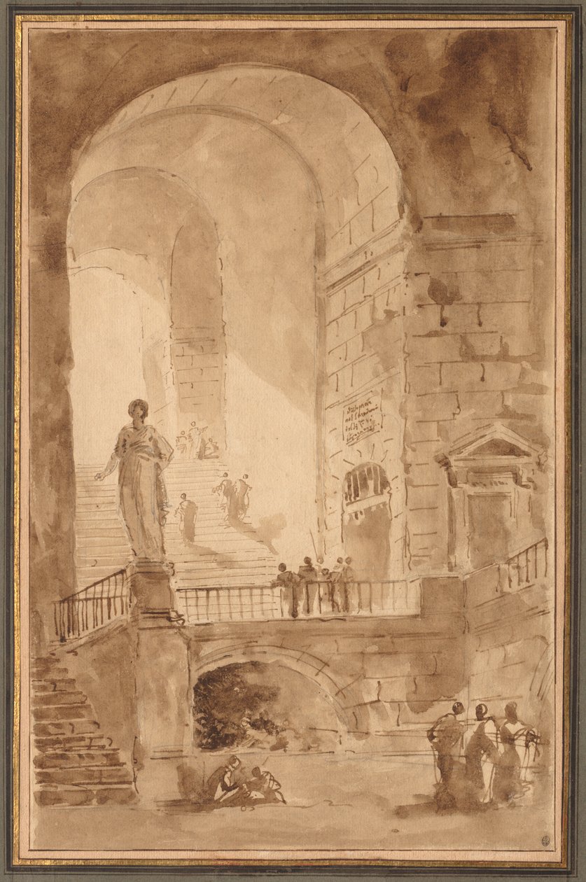 Boltíves lépcsőház alkotó: Hubert Robert