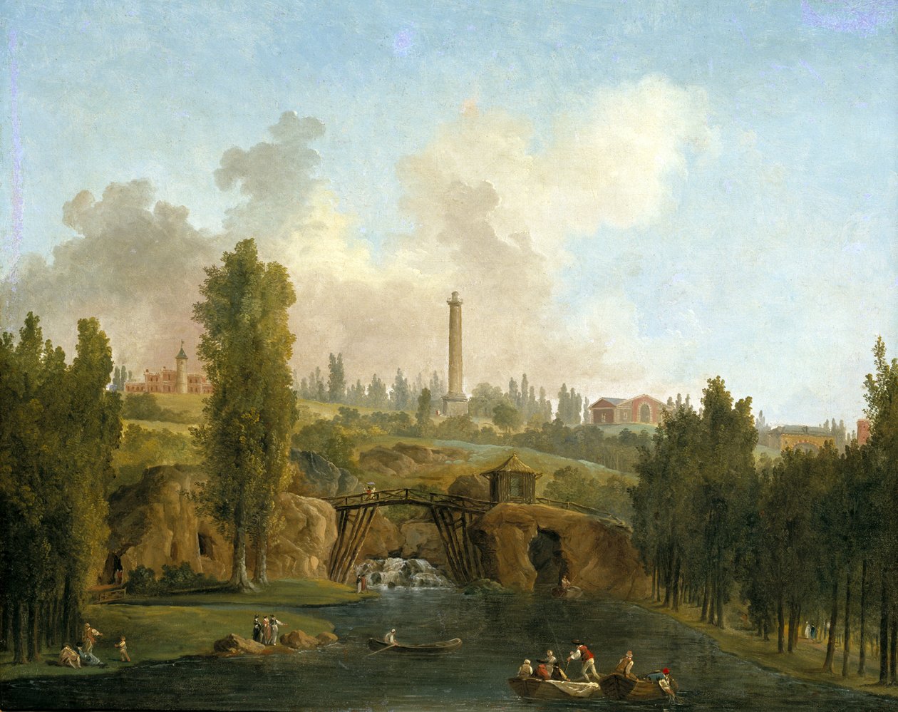 Kilátás a Méreville Parkra, 1790 körül alkotó: Hubert Robert