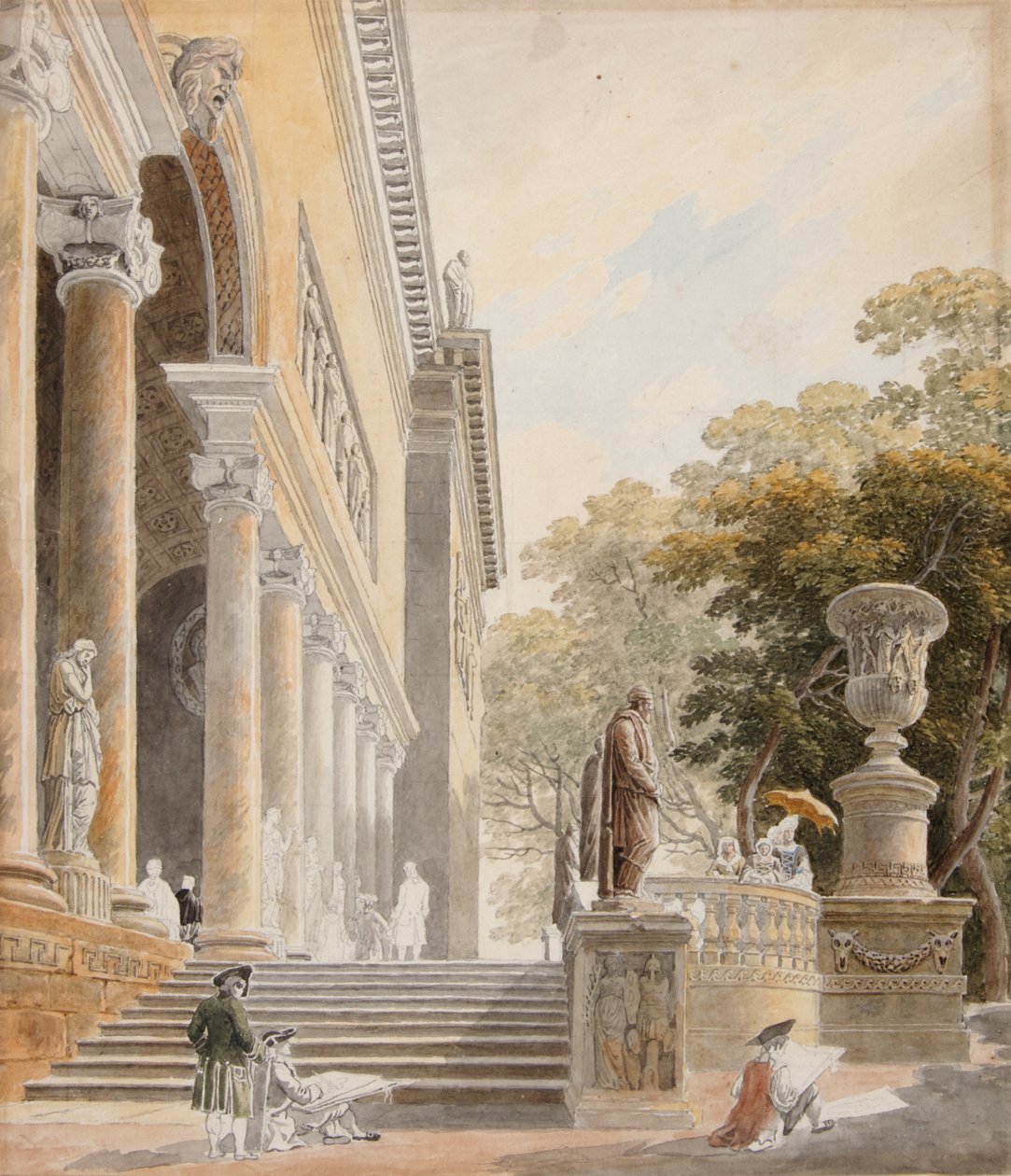 A Villa Medici látképe alkotó: Hubert Robert