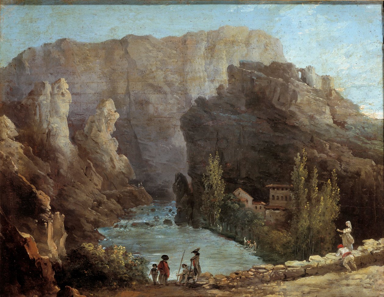 Kilátás a szökőkútra Vaucluse Hubert Robert (1733-1805) festménye 18. századi Avignon, Musee Calvet. alkotó: Hubert Robert