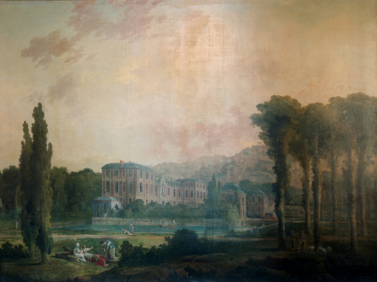 Kilátás a Chamarande kastélyra alkotó: Hubert Robert