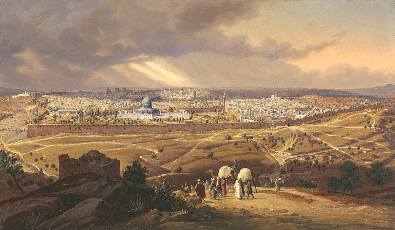 Jeruzsálem látképe, 1847 alkotó: Hubert Sattler