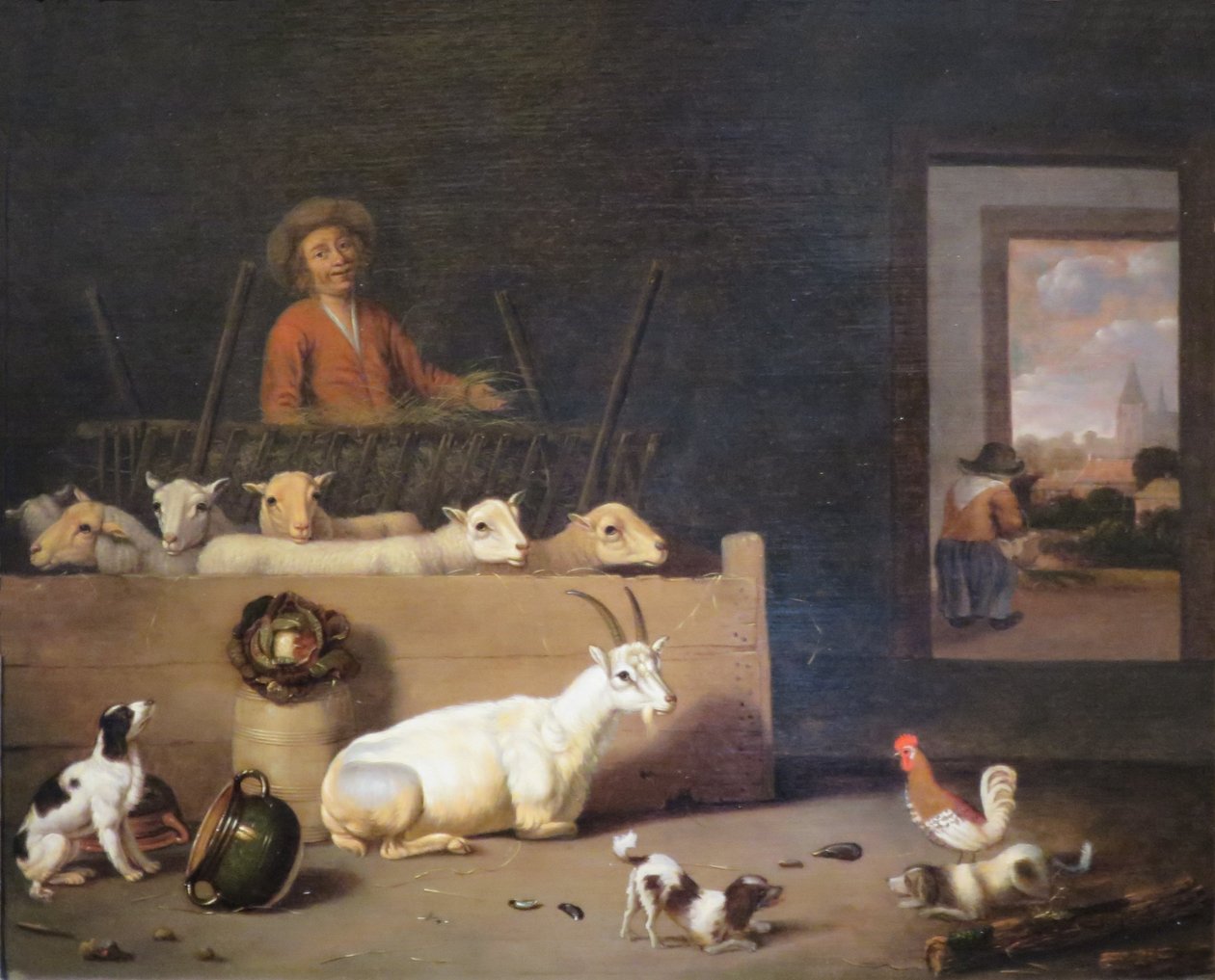 Hubert van Ravesteyn "Paraszt és csordás a marhaistállóban", Puskin Múzeum, Puskin Múzeum alkotó: Hubert van Ravesteyn
