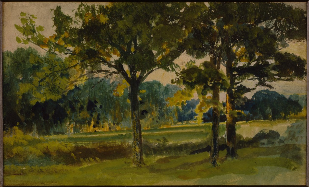 A „három tájvázlat” egyike (lásd még: 258629 és 258630) alkotó: Hubert von Herkomer