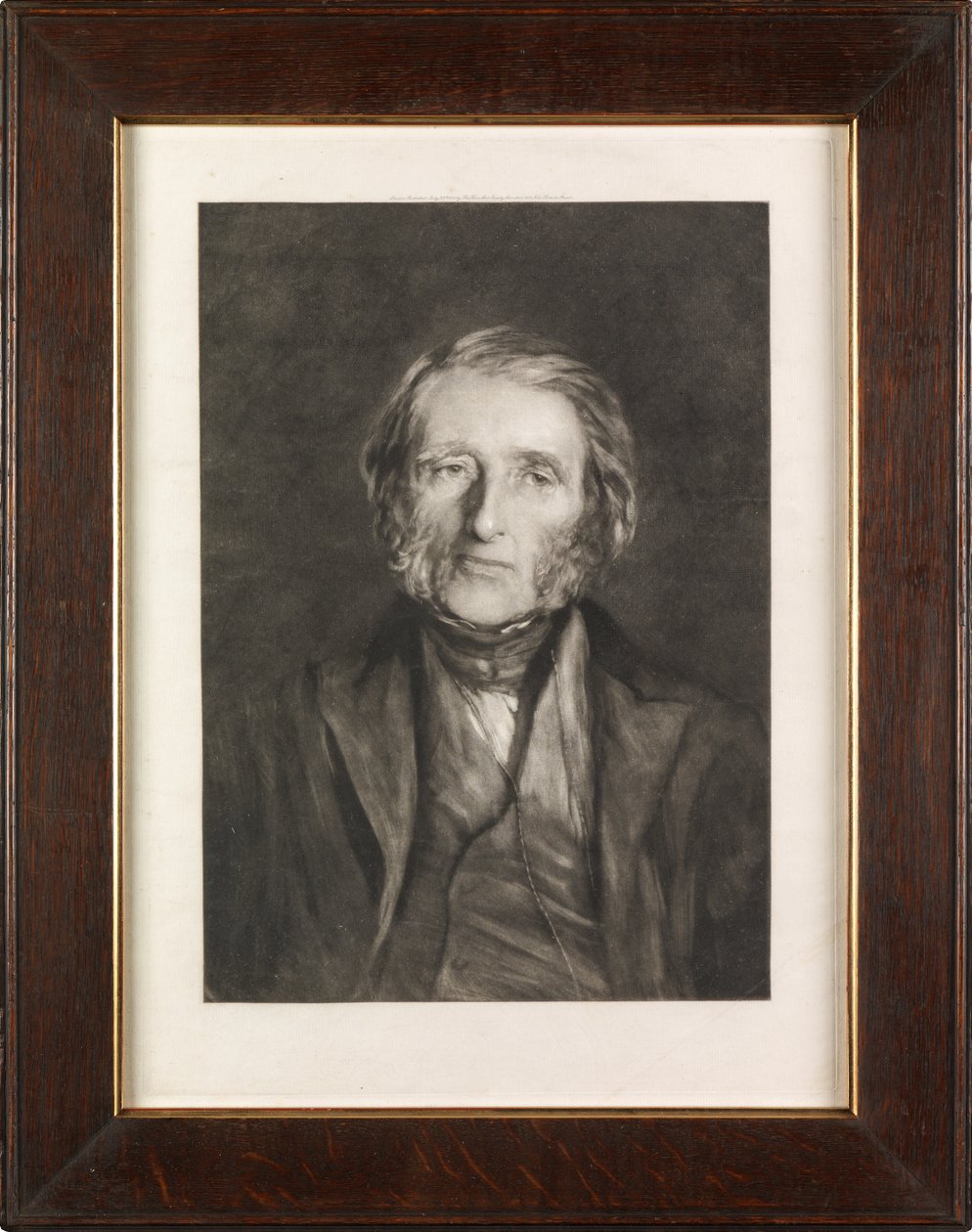 Ruskin portréja (mezzotinta) alkotó: Hubert von Herkomer