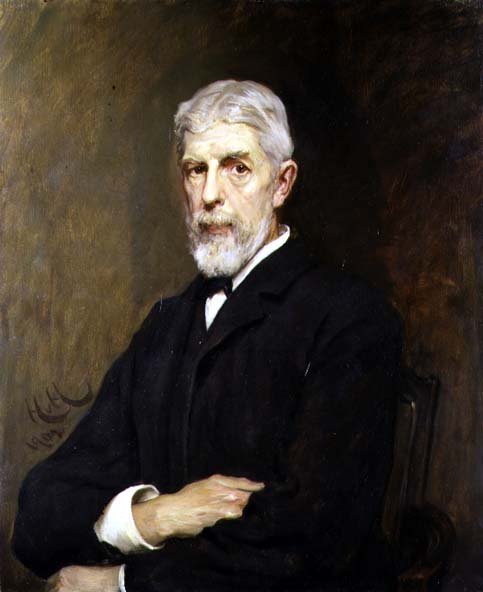 Sir Henry Trueman Wood, a Társaság titkára és alelnöke portréja alkotó: Hubert von Herkomer