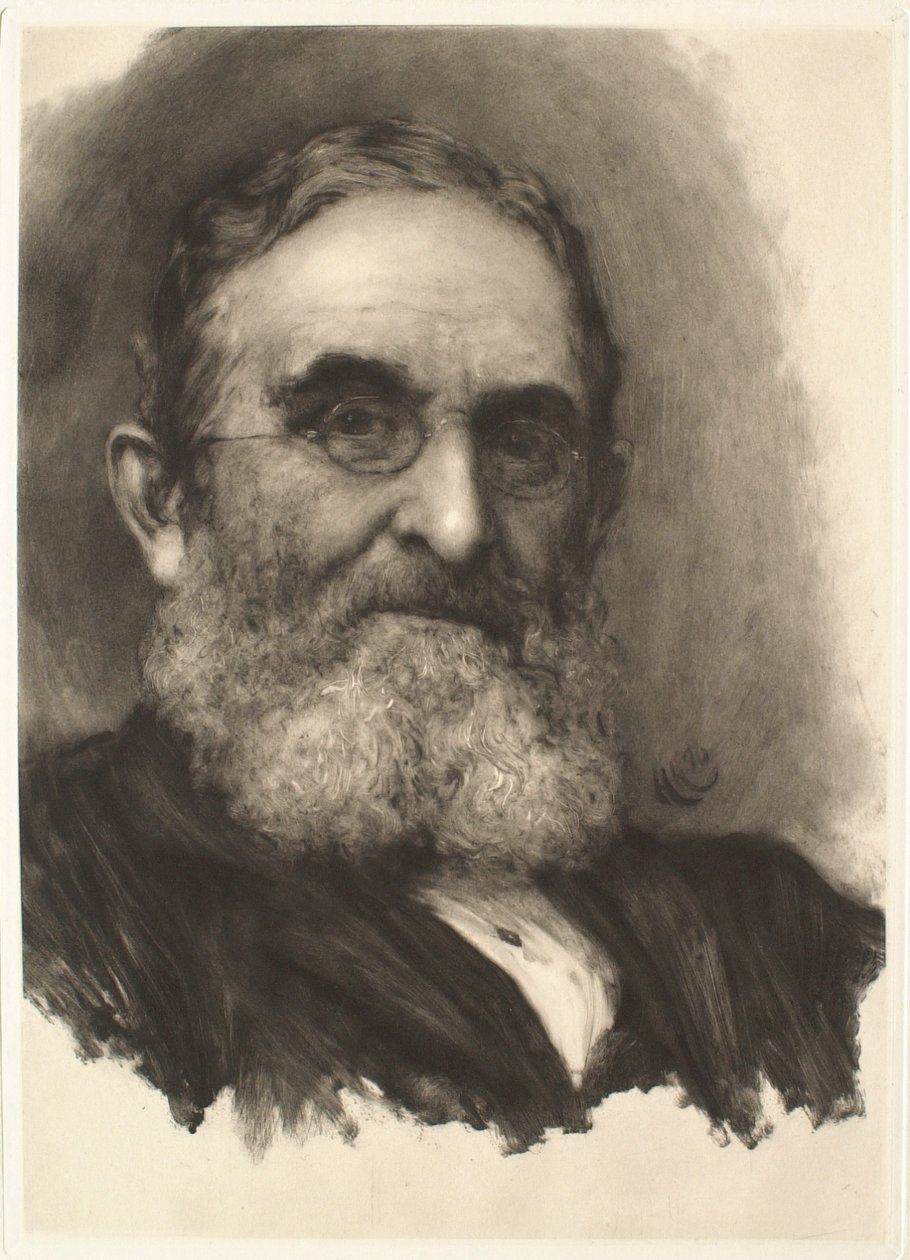 Szakállas férfi portréja szemüvegben alkotó: Hubert von Herkomer