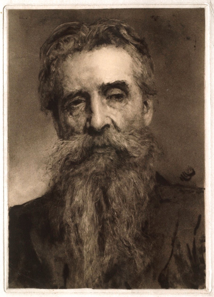 Őszes szakállú férfi portréja alkotó: Hubert von Herkomer