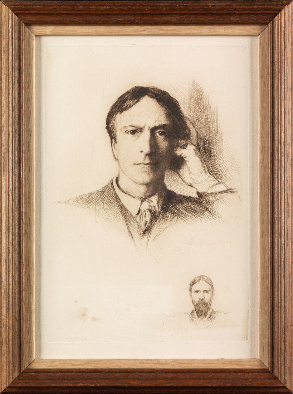 Önarcképek (rézkarc) alkotó: Hubert von Herkomer