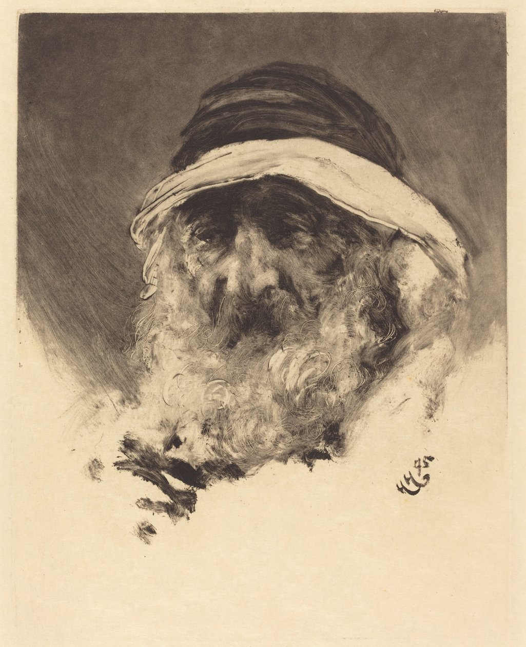 Tanulmány egy arab fejről alkotó: Hubert von Herkomer