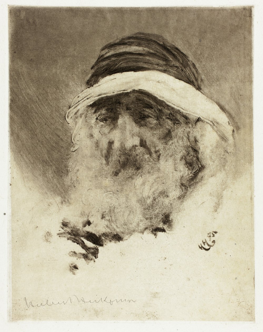 Tanulmány egy arab fejről alkotó: Hubert von Herkomer