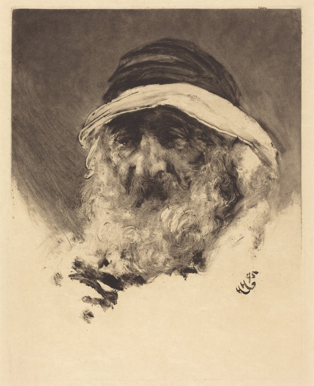 Arab fej tanulmánya alkotó: Hubert von Herkomer