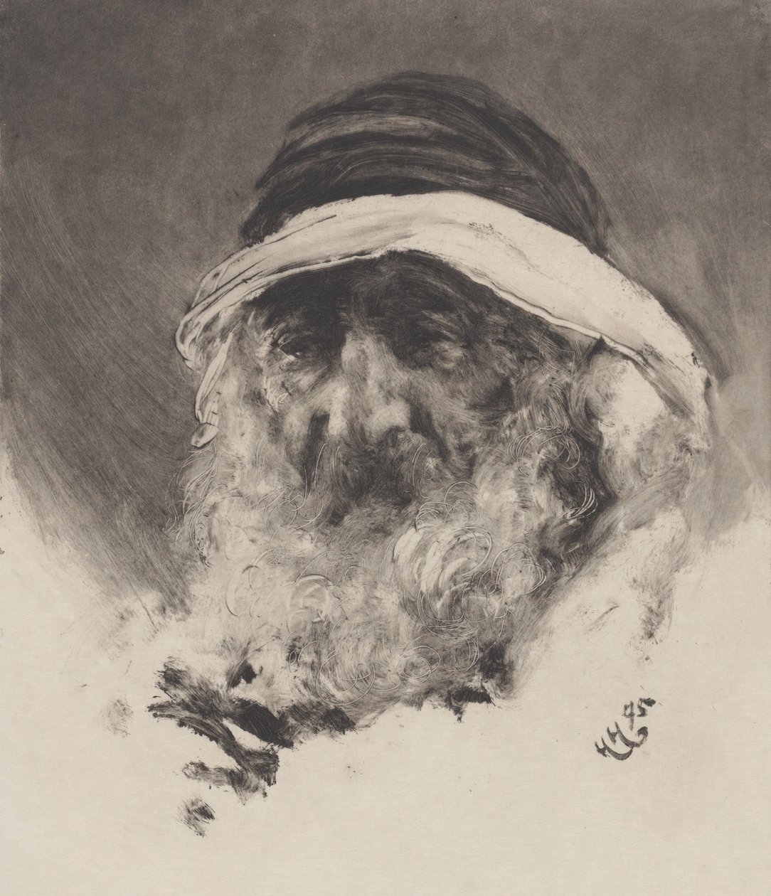 Tanulmány egy arab fejről, 1895. alkotó: Hubert von Herkomer