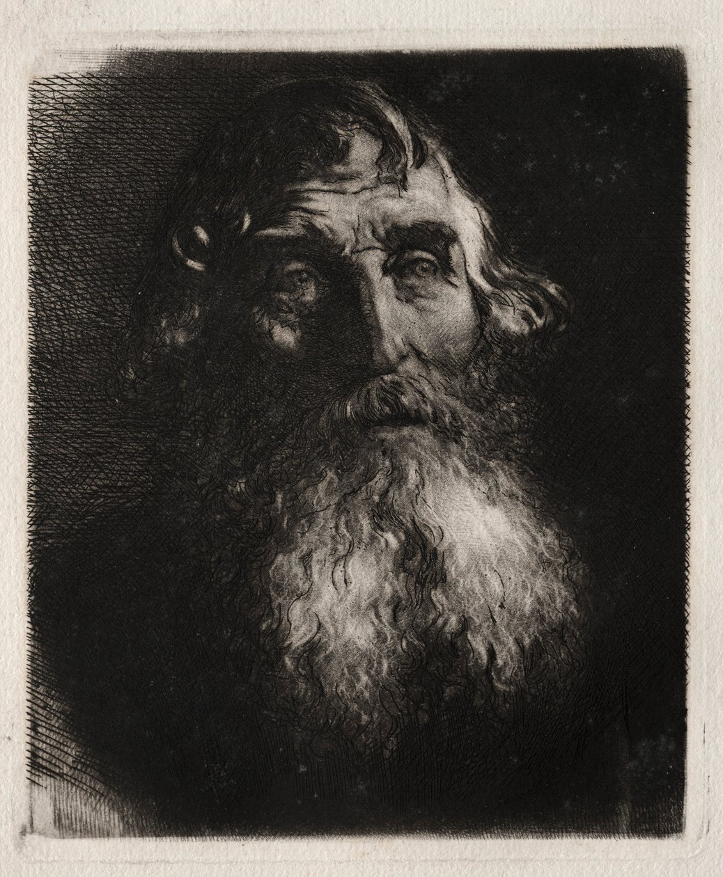 Tanulmány egy öregember fejéről. alkotó: Hubert von Herkomer