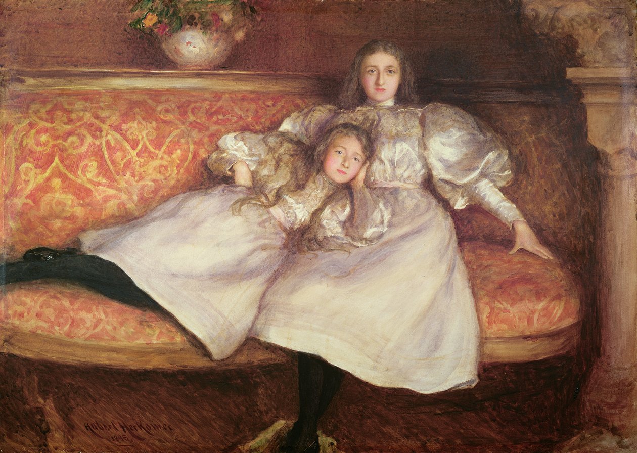 Báró von Erlanger lányai alkotó: Hubert von Herkomer