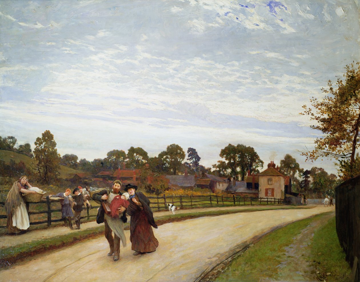 Az elsőszülött, 1887 alkotó: Hubert von Herkomer