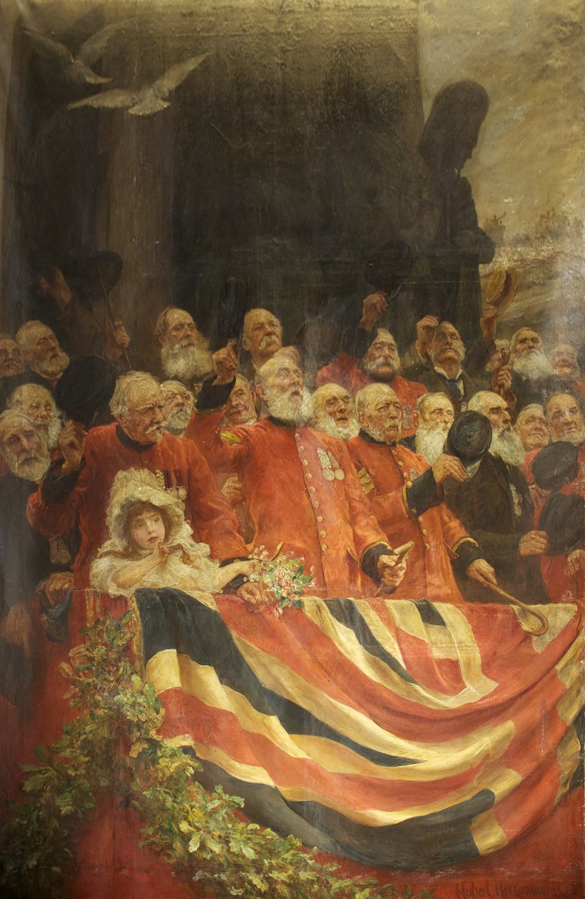 A régi gárda éljenezzen alkotó: Hubert von Herkomer