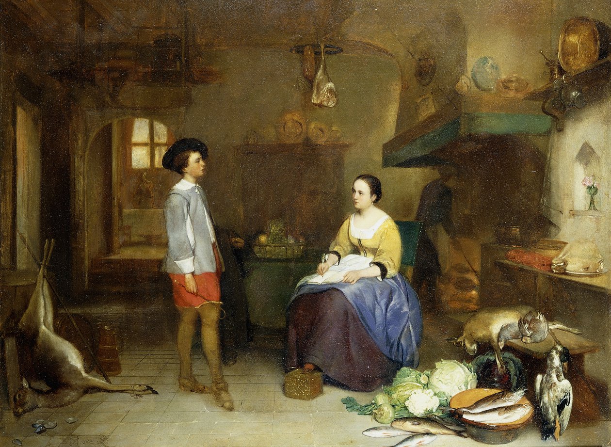 A konyhában, alkotó: Hubertus van Hove