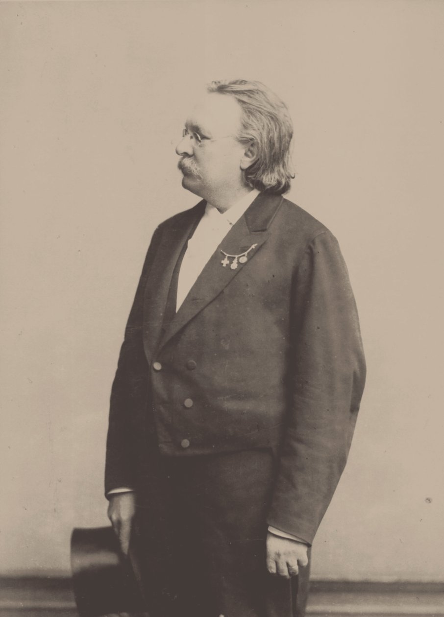 Edmund Kretschmer orgonaművész és zeneszerző portréja 1830-1908. alkotó: Höffert
