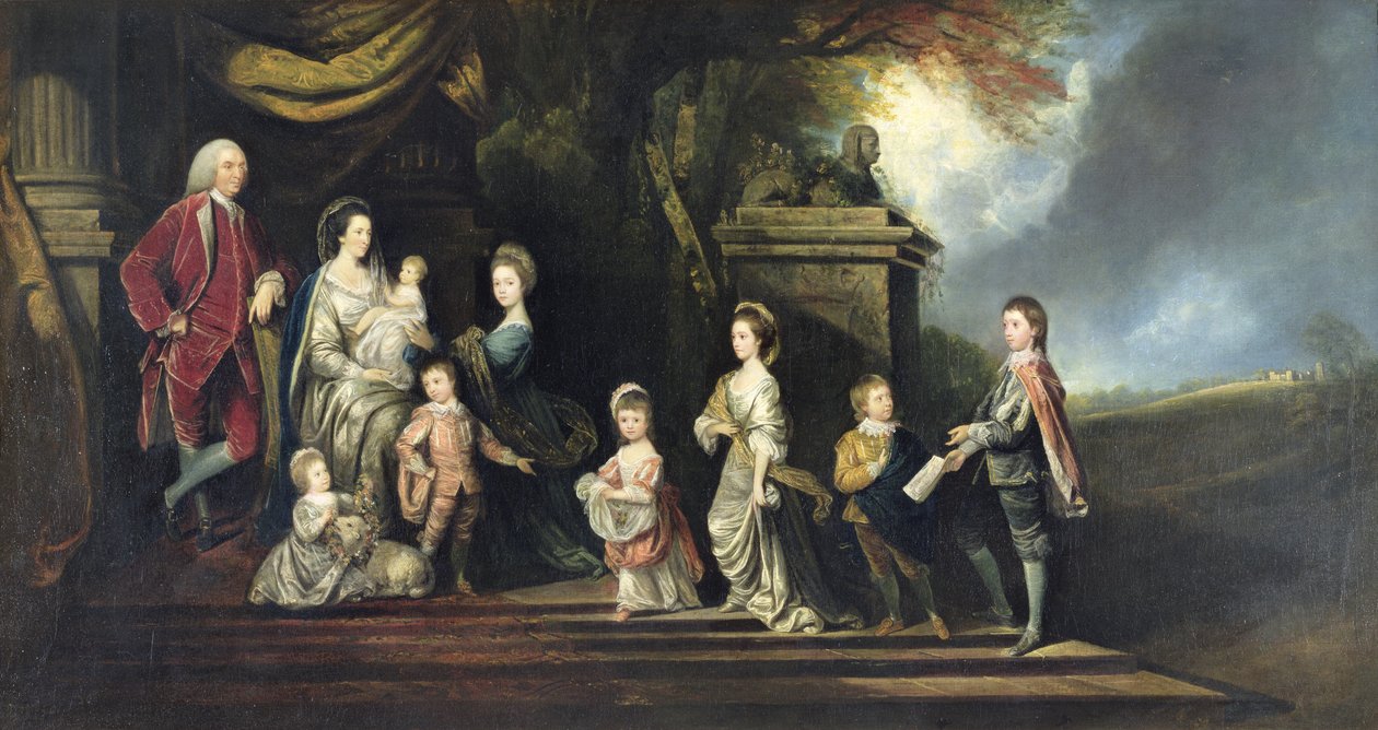 János 2. Egmont gróf (1711-1770) és családja, 1770 körül alkotó: Hugh Barron