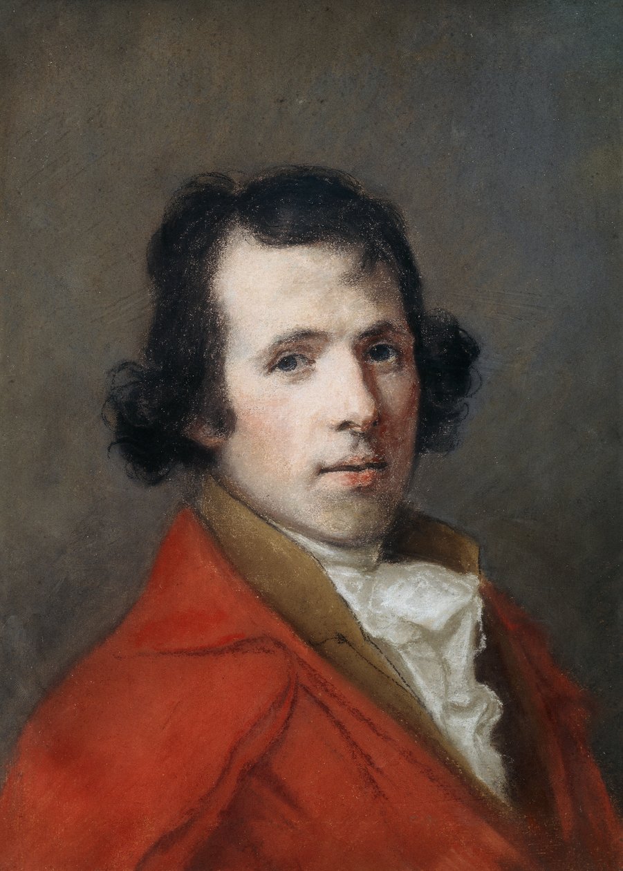 Antonio Canova portréja, mellhossz, kabátot visel, alkotó: Hugh Douglas Hamilton