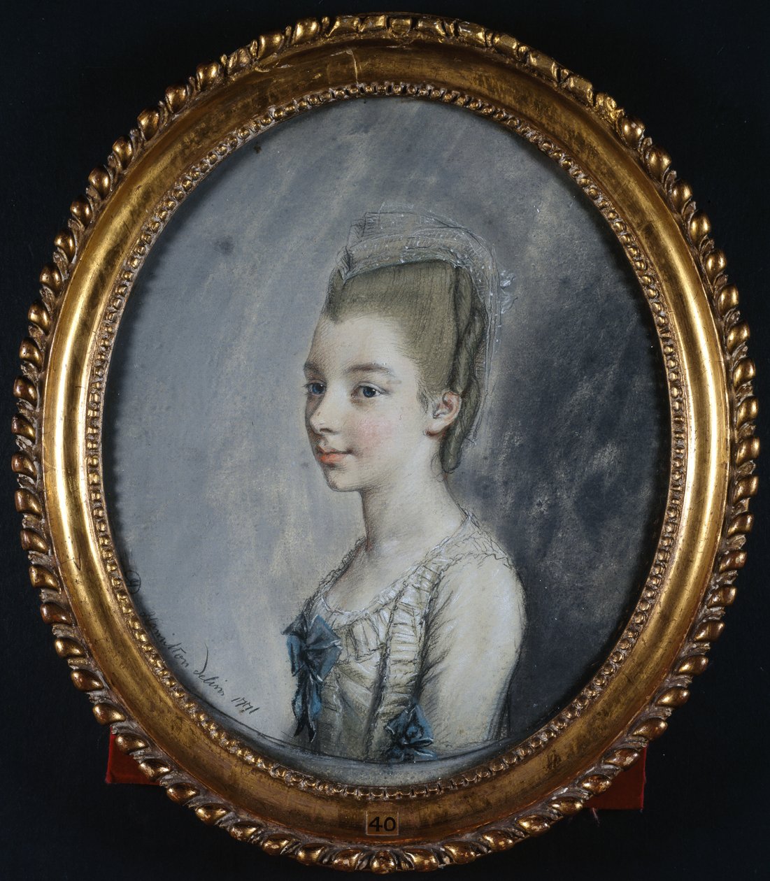 Georgiana Spencer, később Devonshire hercegnő portréja alkotó: Hugh Douglas Hamilton