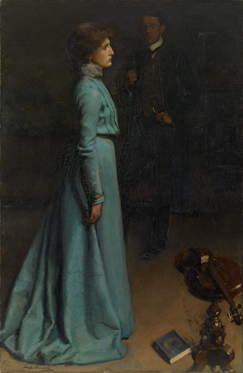 A kék ruhás hölgy (Mr és Mrs J S MacDonald) alkotó: Hugh Ramsay