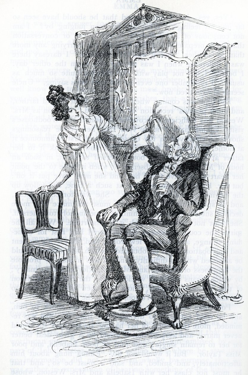 "Emma és Mr Knightley" (illusztráció) alkotó: Hugh Thomson