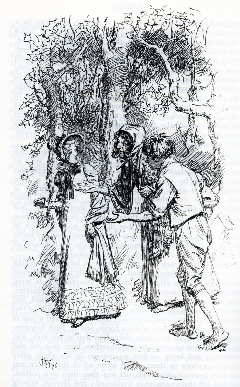 "Harriet, cigányok támadták meg" (illusztráció) alkotó: Hugh Thomson