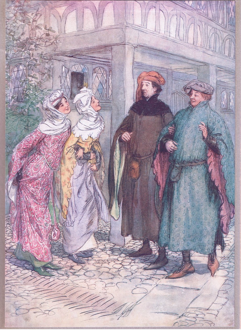 Hogy most, édes Frank! Miért vagy melankolikus? , illusztráció a The Merry Wives of Windsorból, 1910 alkotó: Hugh Thomson