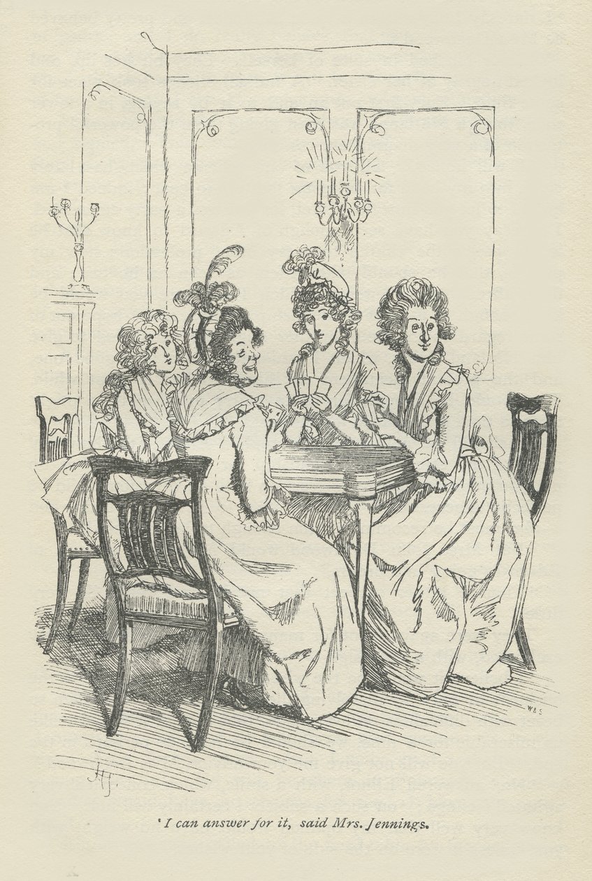 Válaszolhatok rá mondta Mrs. Jennings, 1896 alkotó: Hugh Thomson