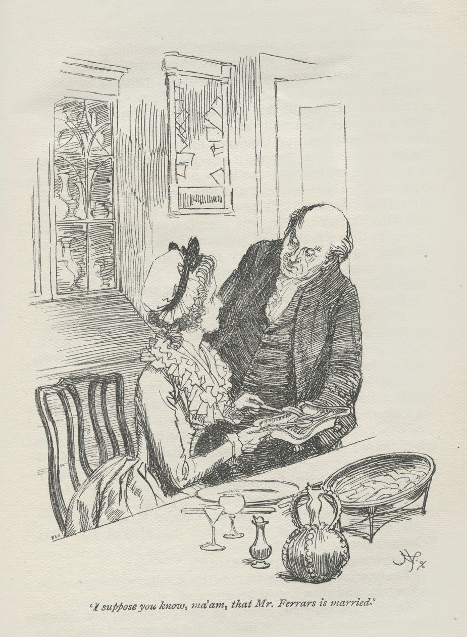 Gondolom, tudod, anyám, hogy Mr. Ferrars házas, 1896-ban alkotó: Hugh Thomson