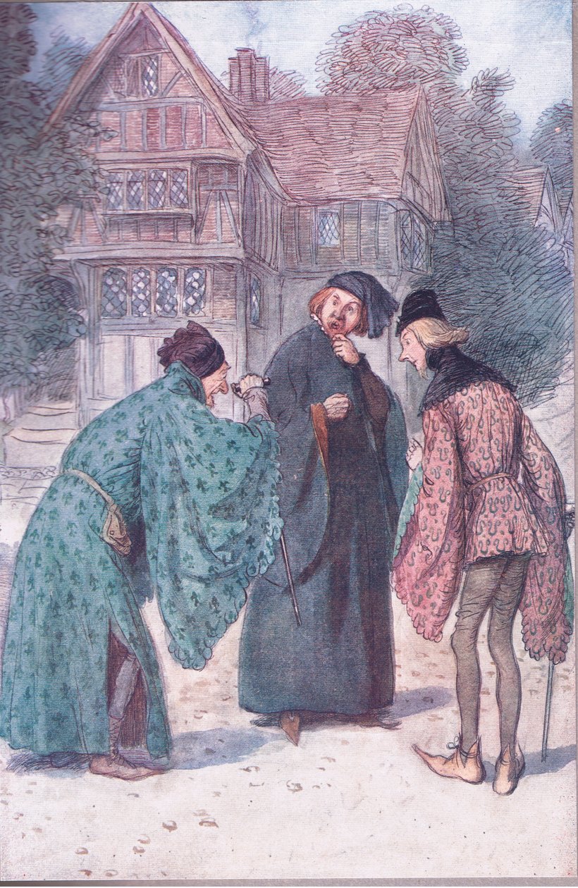 "Ha húsz Sir John Falstaff lenne, nem bántalmazná Robert Shallow Esquire-t!", illusztráció a "The Merry Wives of Windsor"-ból alkotó: Hugh Thomson