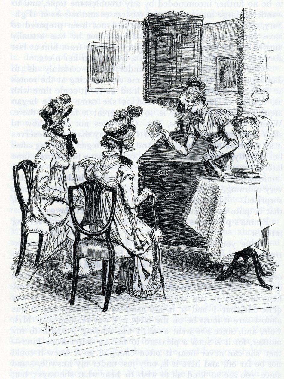 Illusztráció: "Emma", Jane Austen (illusztráció) alkotó: Hugh Thomson