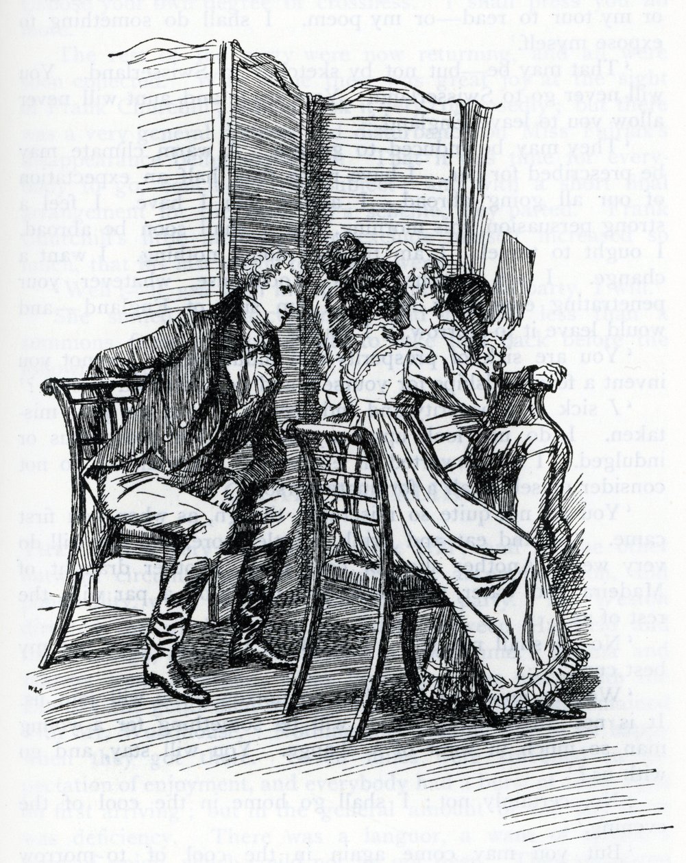 Illusztráció az "Emma"-hoz, Jane Austen. Írta: Hugh Thomson (illusztráció) alkotó: Hugh Thomson