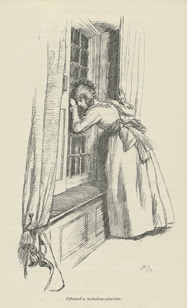 Kinyitott egy ablakot, 1896 alkotó: Hugh Thomson