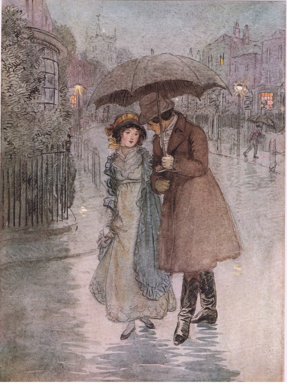 Phoebe: "Esett az eső, és az arcom nedves volt. (litho) alkotó: Hugh Thomson
