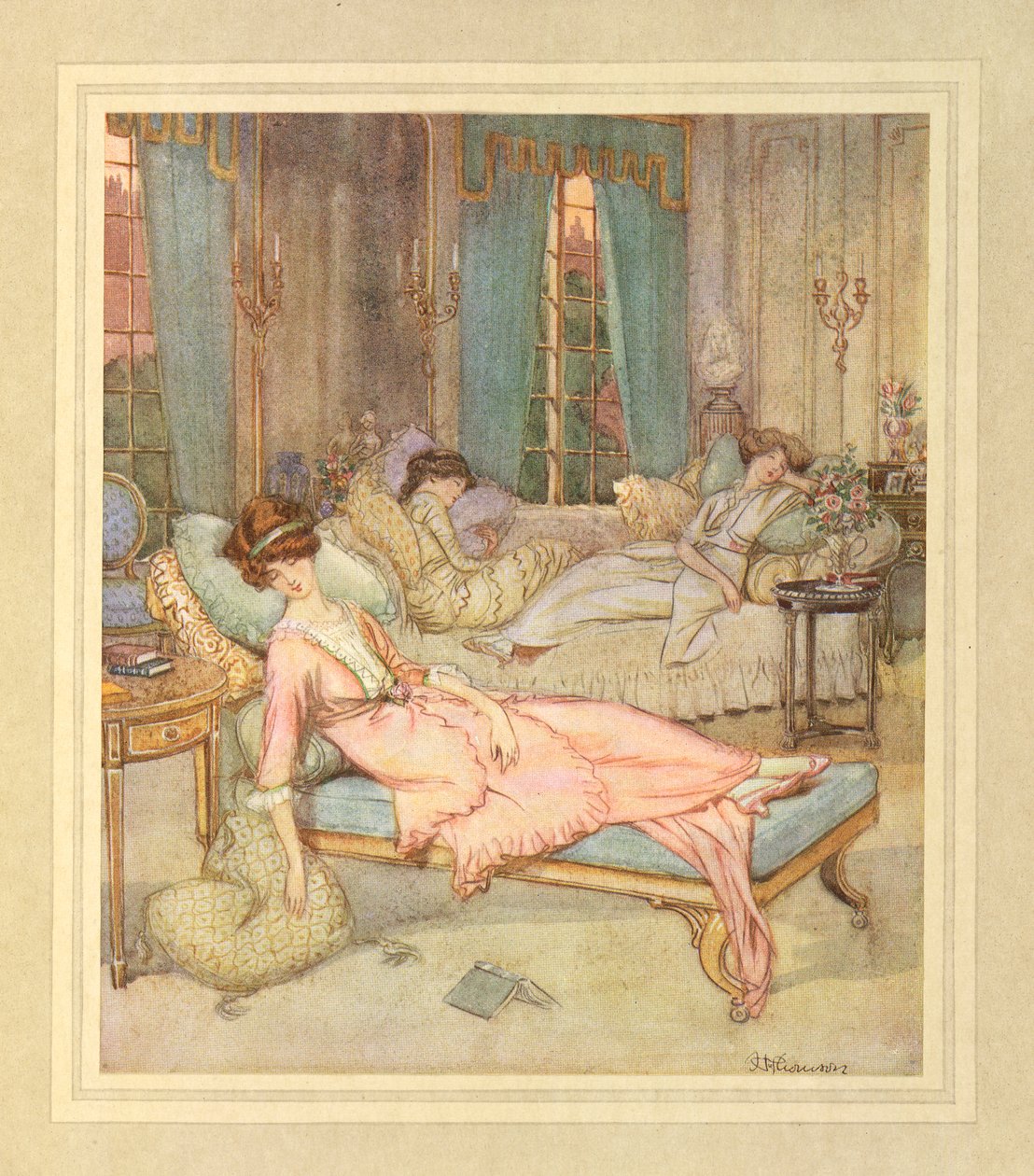 Három nő alszik, J. M. Barrie A csodálatra méltó Crichton című művéből alkotó: Hugh Thomson