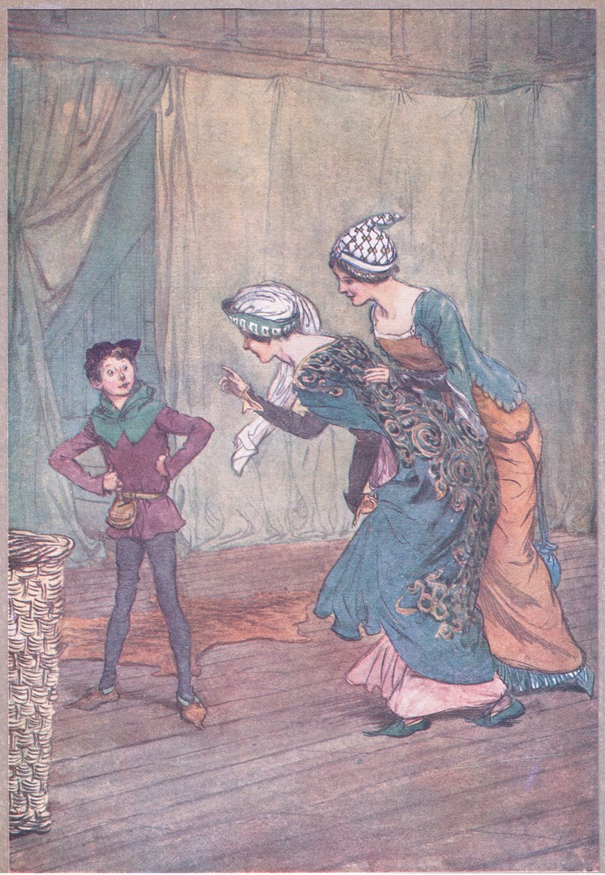 "Te kis Jack-A-Lent, hű voltál hozzánk?" Illusztráció a "The Merry Wives of Windsor"-ból alkotó: Hugh Thomson