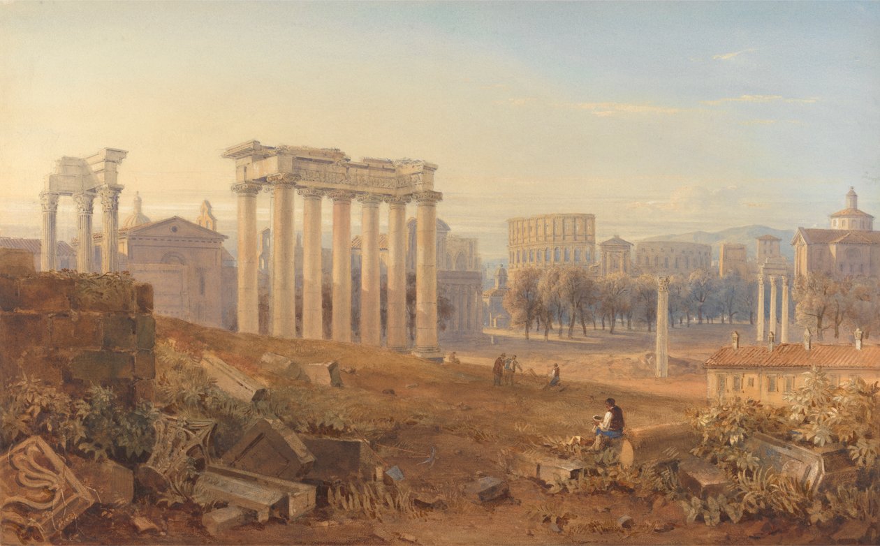 Kilátás a római fórumra alkotó: Hugh William Grecian Williams