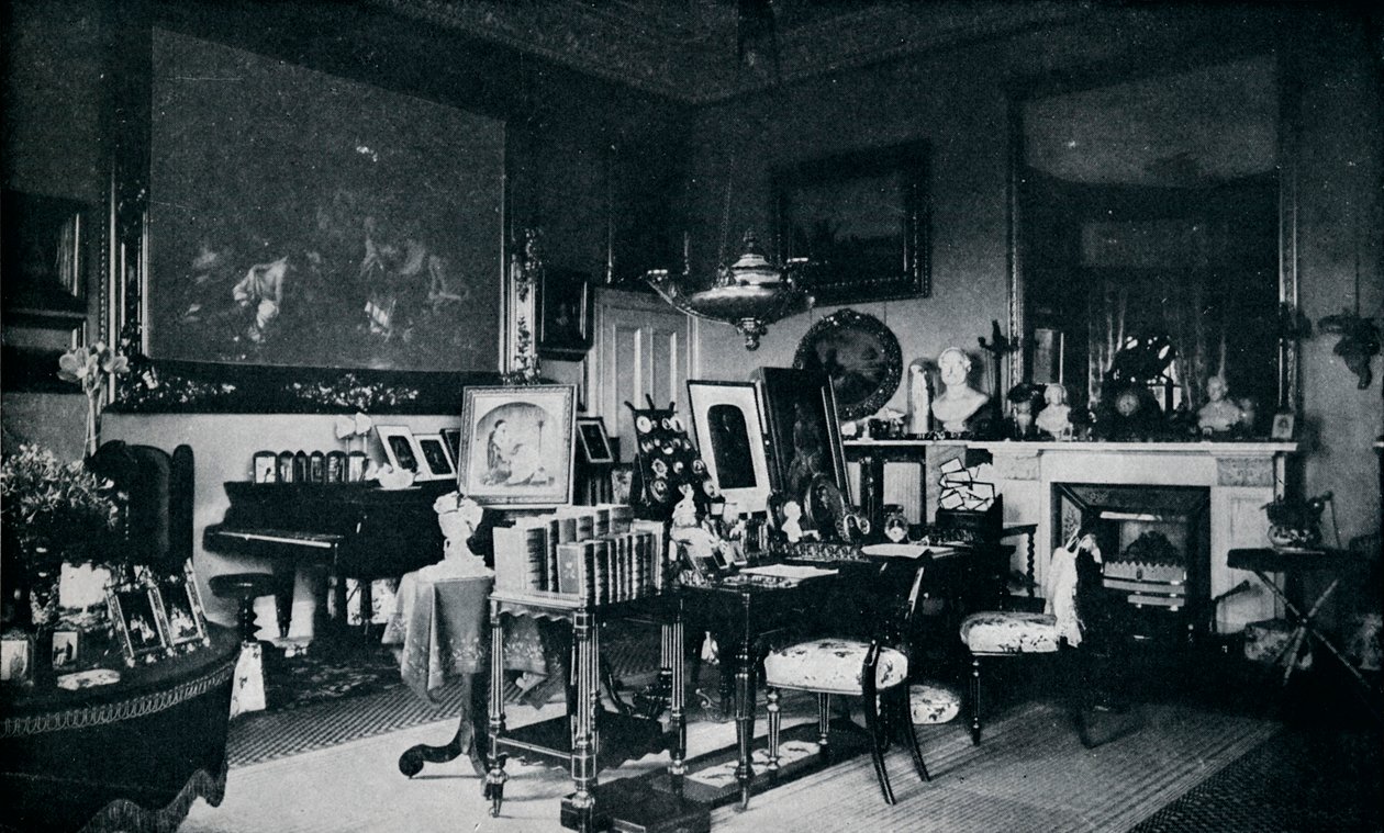 A Queens Private Sitting Room Osborne-ban, 1899, 1901 alkotó: Hughes and Mullins