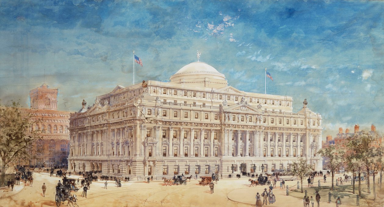Előzetes javaslat készítése az Egyesült Államok New York-i vámházához alkotó: Hughson Frederick Hawley