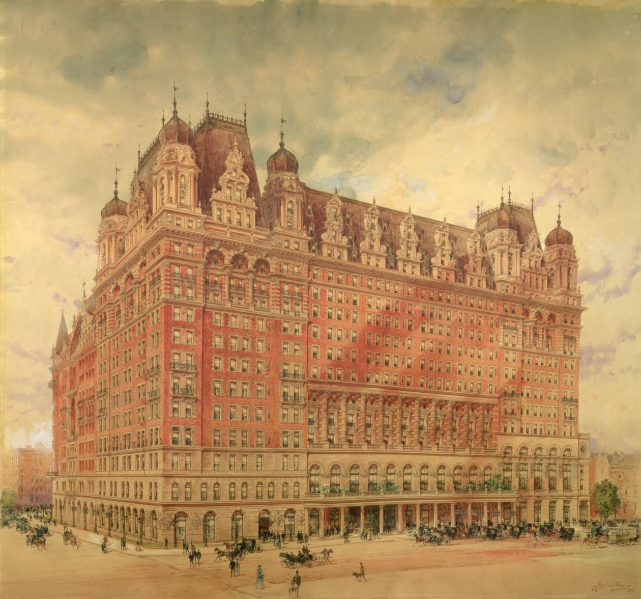 A Waldorf Astoria Hotel, 1896 alkotó: Hughson Frederick Hawley