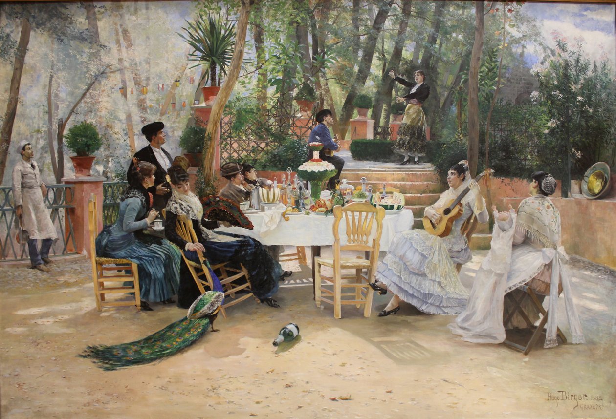 Ebéd a La Feria alatt Granadában alkotó: Hugo Birger